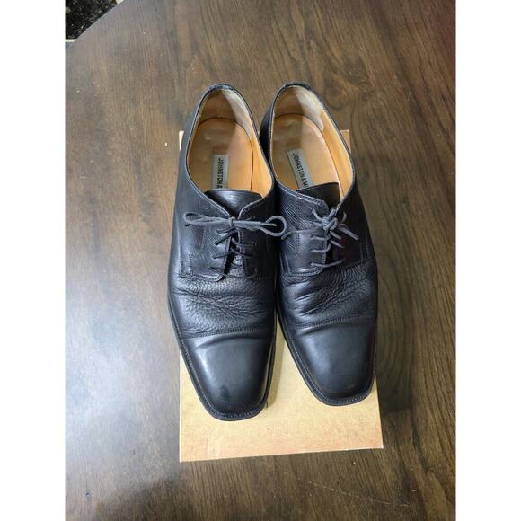 Johnston & Murphy Men's 15-0671 Bradford Leather CapToe Oxford Shoe Black 12M - Picture 13 of 16